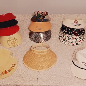 Collection of Vintage & Modern Golf Visors and Hats